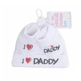 Бебешка шапка с буйки - I love Daddy