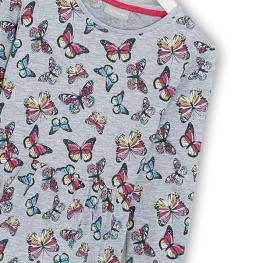 Детска трикотажна рокля - Пеперуди