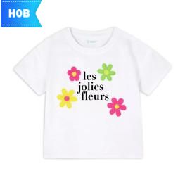 Тениска с бродирани цветя