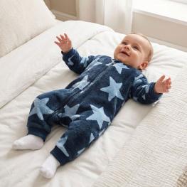 Пухен ромпър Blue Stars