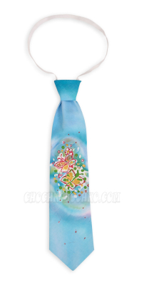 Ръчно рисувана детска вратовръзка Пеперуди