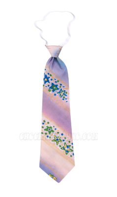 Ръчно рисувана детска вратовръзка Морски звезди